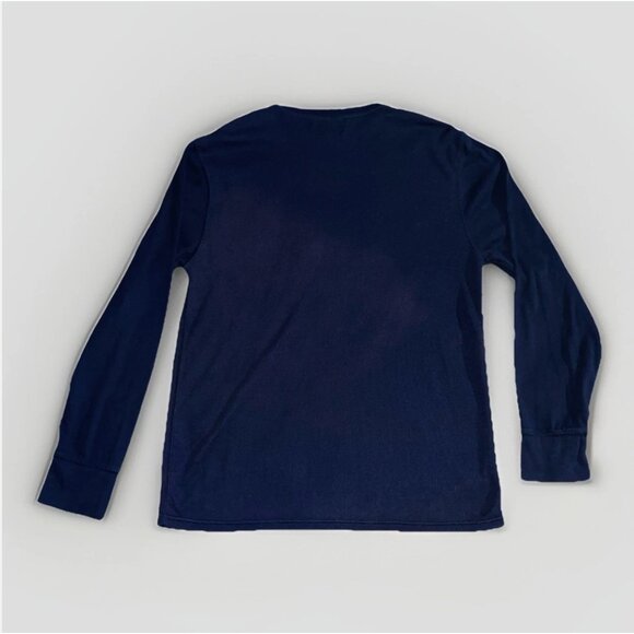 Ralph Lauren Polo Long Sleeve Large Men's Blue Waffle Pattern Thermal Shirt - Picture 2 of 7